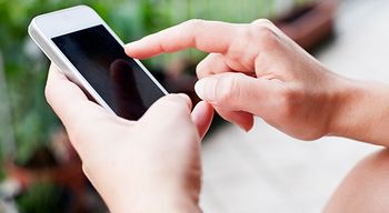 A person on a smart phone