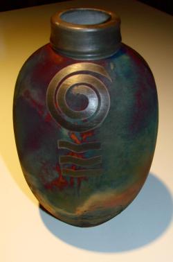 Small Copper Matte Raku Pottery