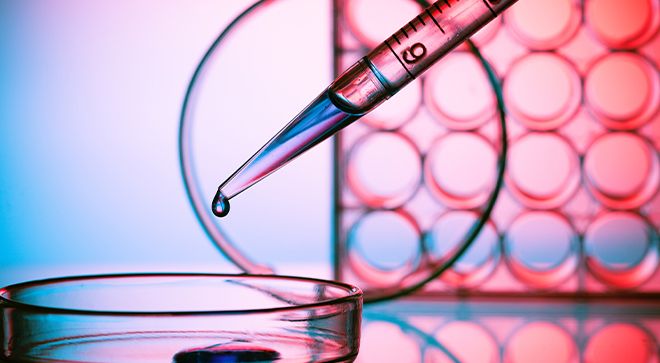 dropping DNA into petri dish