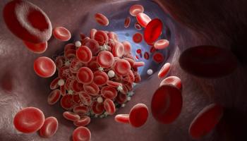 Illustration of blood cells.