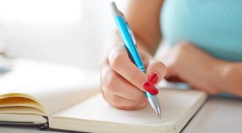woman writing a letter
