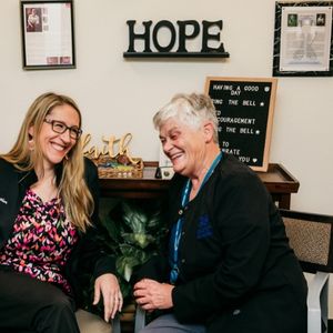 From left: FIONA WILKIE, RN and HEATHER VALENZUELA, B.S.N., RN  Photo by: MARISSA VALENZUELA