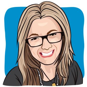 cartoon drawing of blogger, Georgia Hurst