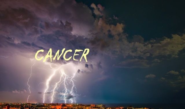 Image of lightning striking. 