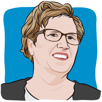 cartoon image of blogger and breast cancer survivor, Patti McGee
