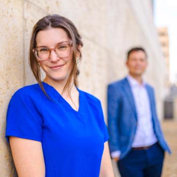 From left: Katherine Mast Hagemann, B.S.N., RN, and Dr. Andrew Kuykendall