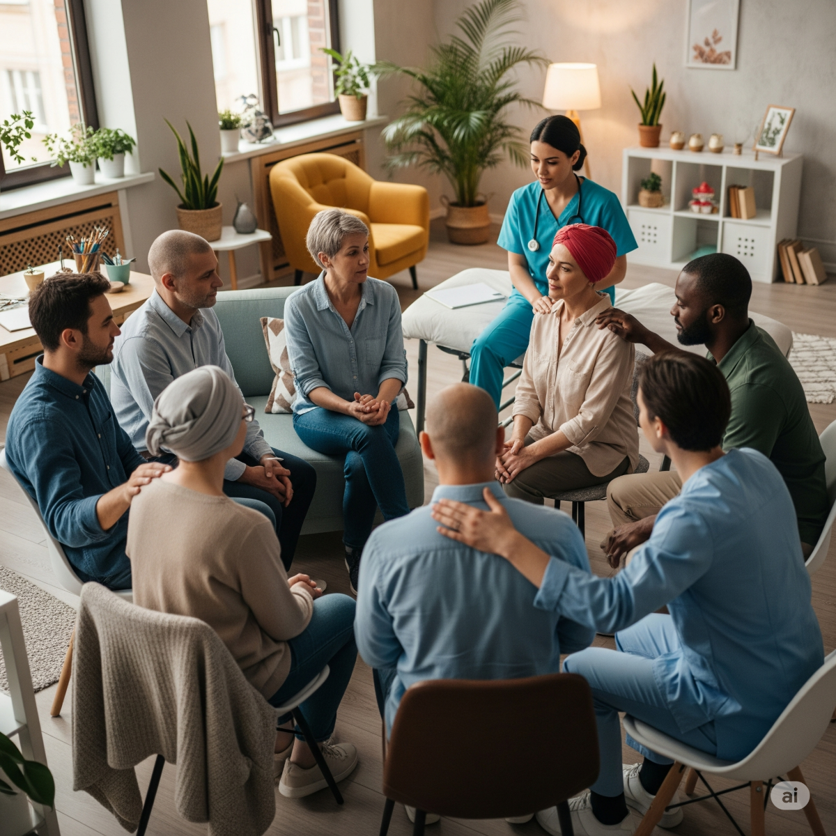 Image of a group counseling session.