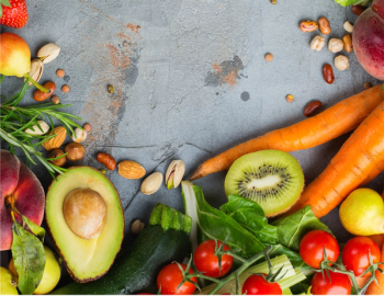 Healthy food for balanced alkaline diet concept | Image credit: © Aamulya - © John Doe - stock.adobe.com.