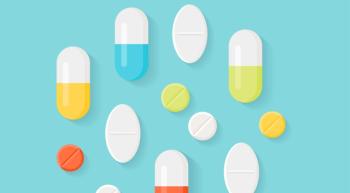 Illustration of 12 different pills and mulitvitamins.