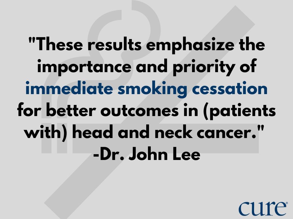 tobacco cure cancer Smoking Cessation May Boost Survival in Patients with Head and Neck Cancer