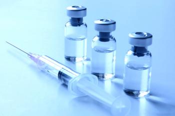 Three vials of a drug with a needle. Treatment with Adstiladrin showed beneficial outcomes in some patients with certain bladder cancers.