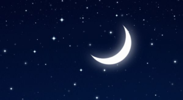 Image of the moon and stars.