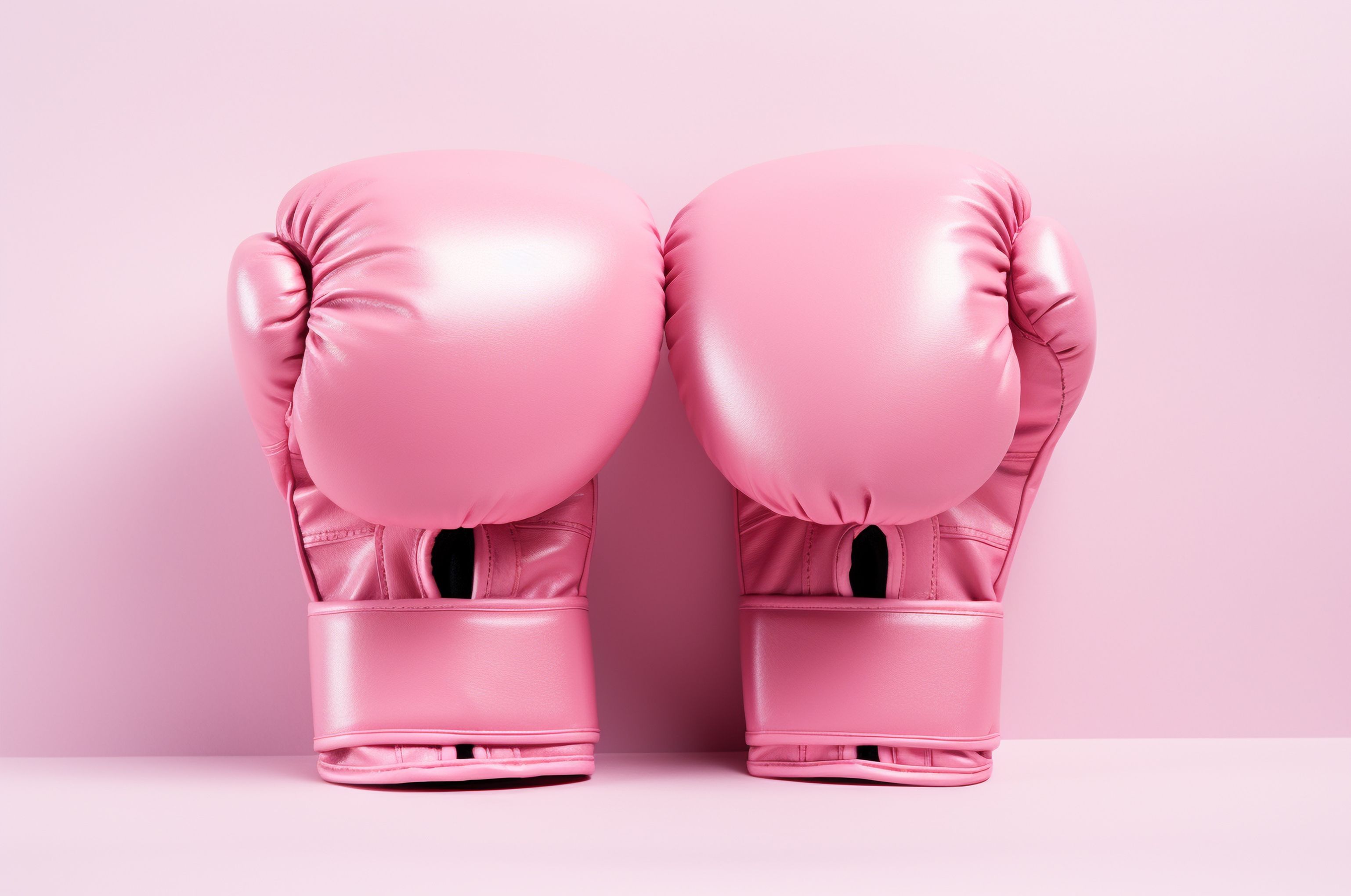 Image of pink boxing gloves.