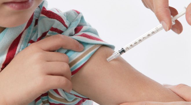 child getting a vaccine