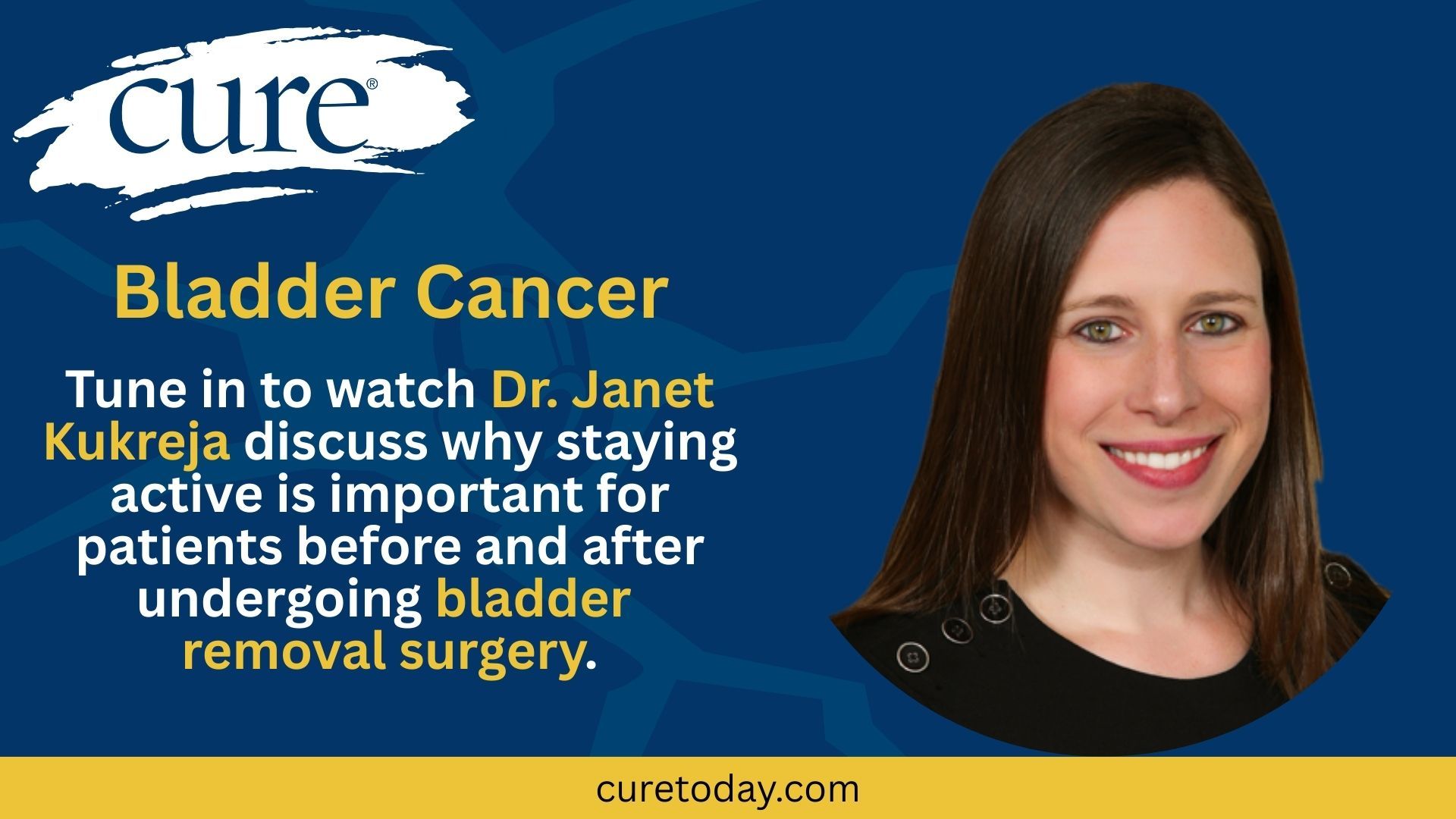 For patients undergoing a radical cystectomy, staying active before and after surgery is key, Dr. Janet Kukreja explained.