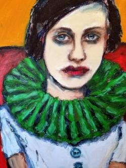 Green-Collared Clown Girl