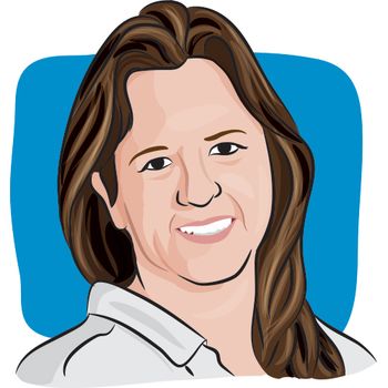 cartoon image of cancer survivor, Tamera Anderson-Hanna