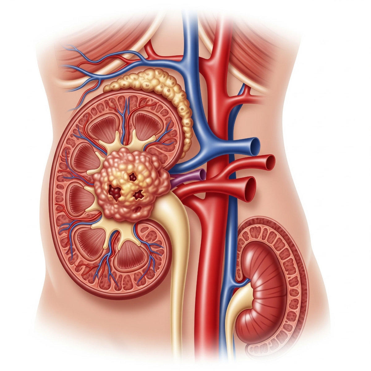 illustration of kidney cancer