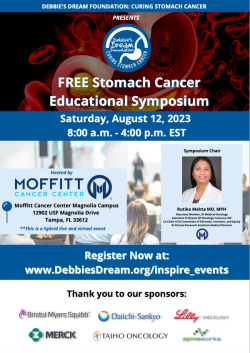 Debbie’s Dream Foundation: Curing Stomach Cancer Hosts Free Stomach Cancer Educational Symposium in Partnership with Moffitt Cancer Center