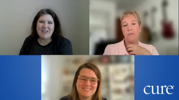 Three women on a Zoom call discussing managing side effects during breast cancer treatment.