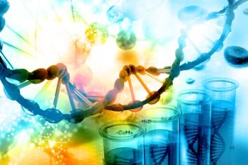 DNA and test tubes 