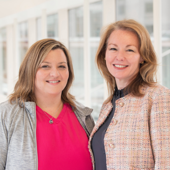  From left: JESSICA MCDADE, B.S.N., RN, OCN, and SUSAN AYERS, M.S.N., RN, OCN PHOTOS BY CYNTHIA AUGUST