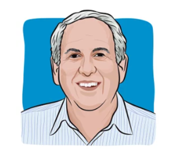 cartoon drawing of cancer survivor and blogger, William Ramshaw