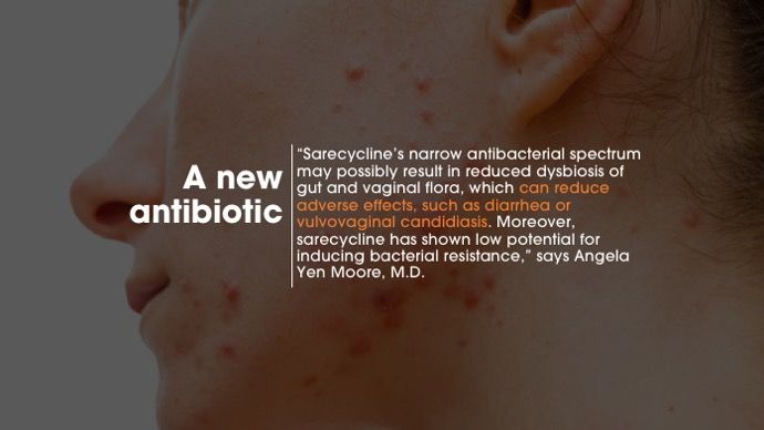Sarecycline low potential for bacterial resistance
