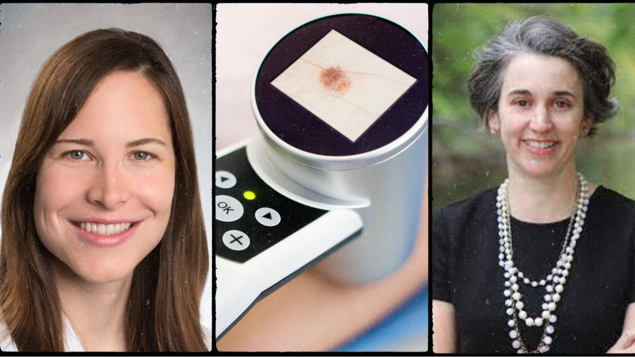 Left to Right: Rebecca Hartman, MD, MPH, FAAD, and Christine Kannler, MD, FAAD, have dedicated their careers to research and treatment of veterans and firefighters with occupational hazards that impact the skin..