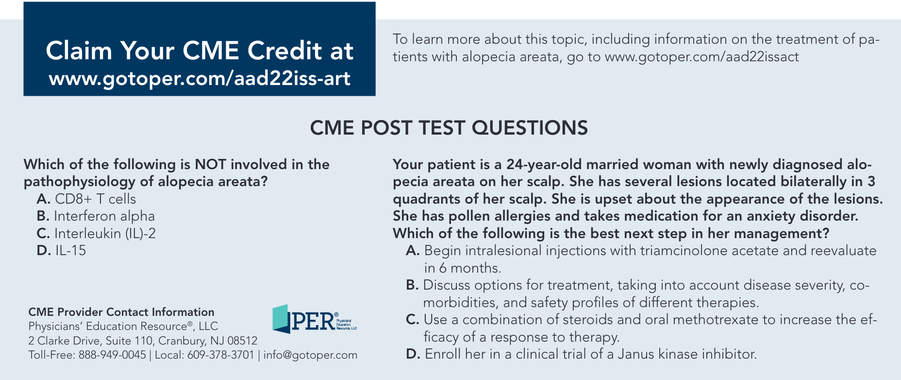 CME POST TEST QUESTIONS