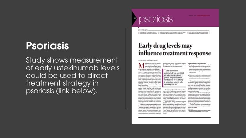 Psoriasis article from Dermatology Times January issue