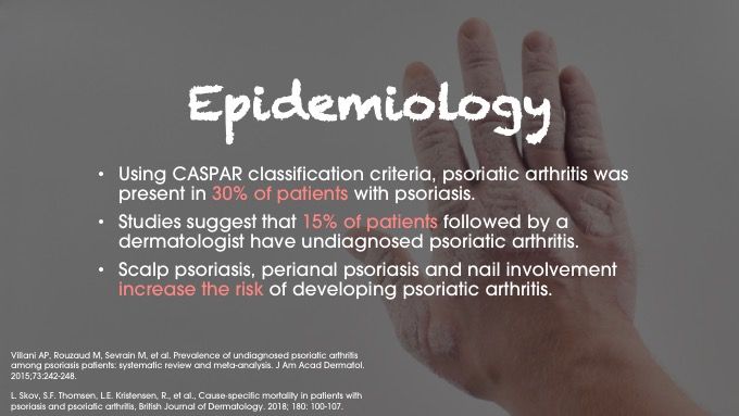 Epidemiology psoriatic arthritis