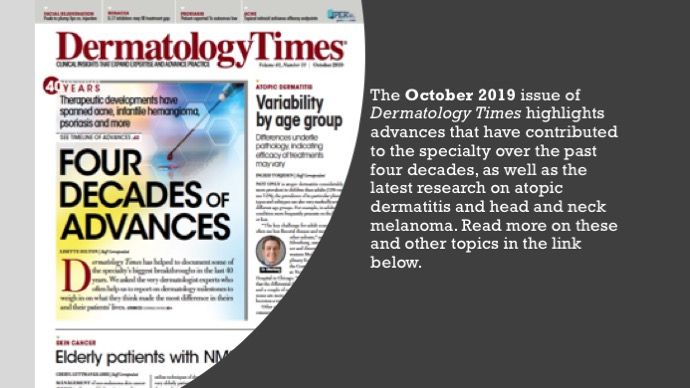 The October 2019 Issue of Dermatology Times