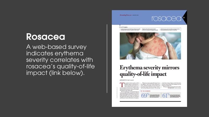 Rosacea article from Dermatology Times January issue
