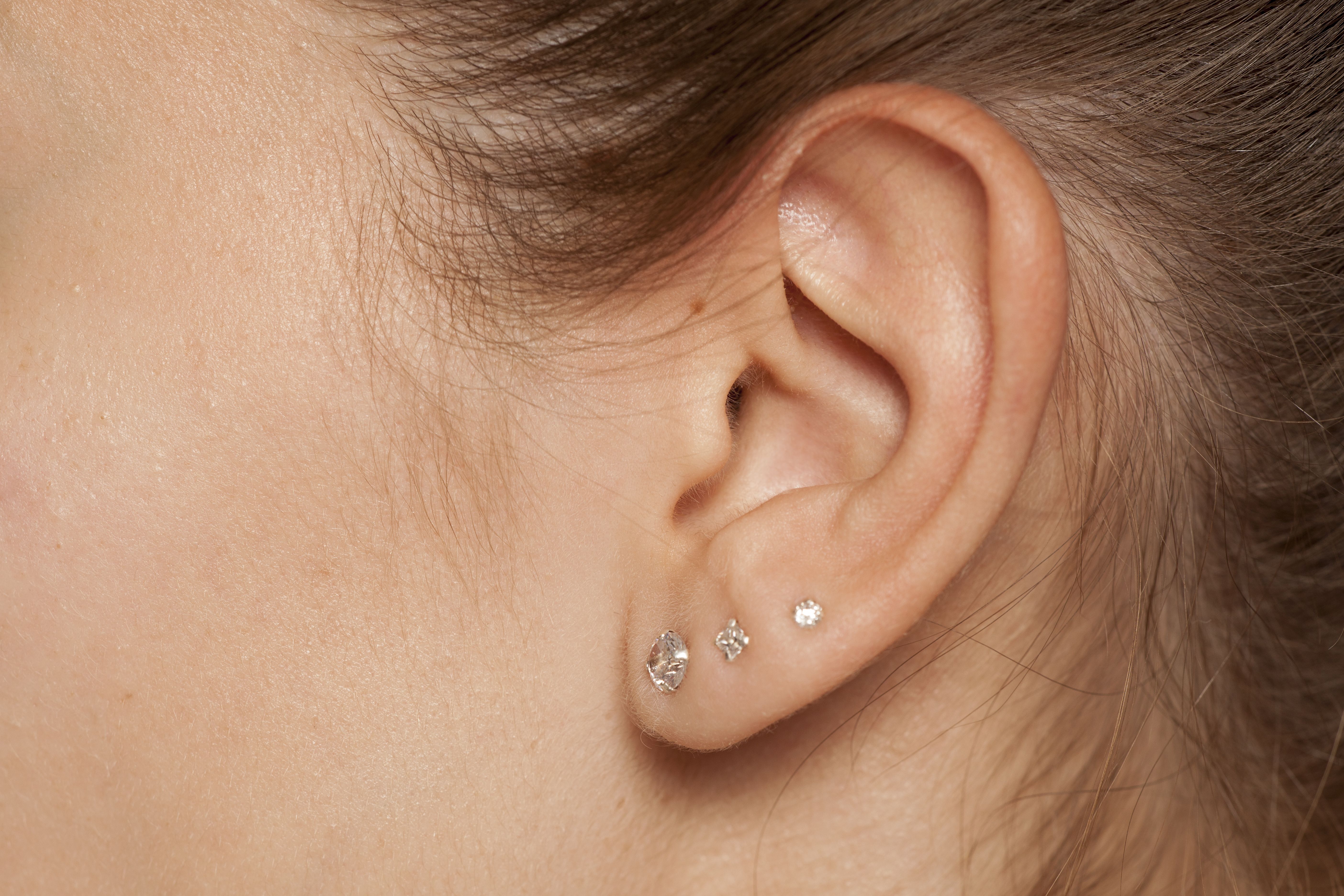 Anti Allergy Plastic Ear Hole Prevention Stud Earrings