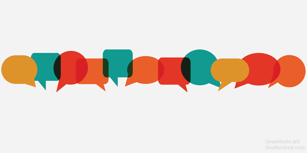Communication speech bubbles