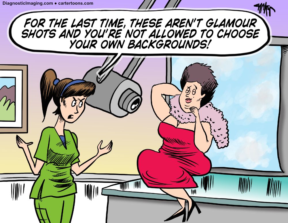 Patient wants glamor shot xray comic