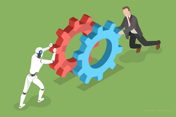 Robot and human working together