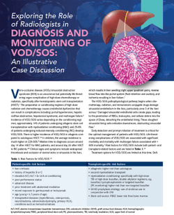 Exploring the Role of Radiologists in Diagnosis and Monitoring of VOD/SOS: An Illustrative Case Discussion