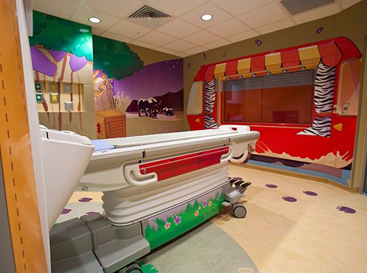 Child-friendly x-ray room for kids