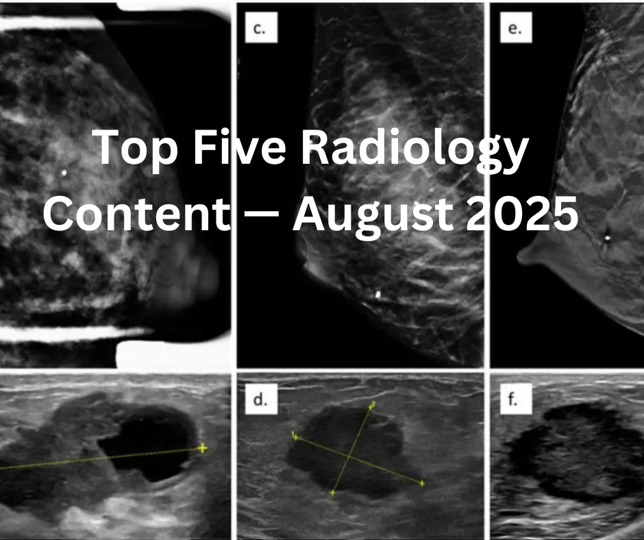 Top Five Radiology Content — August 2025