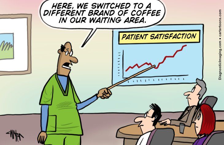 satisfied patient cartoon