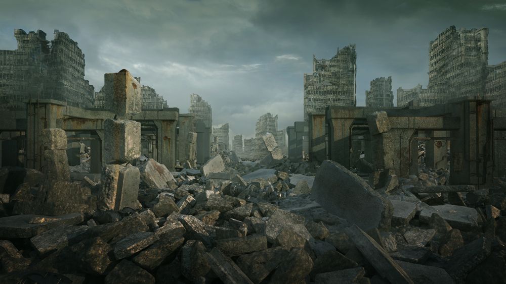 View of a city reduced to rubble David Edwards / stock.adobe.com