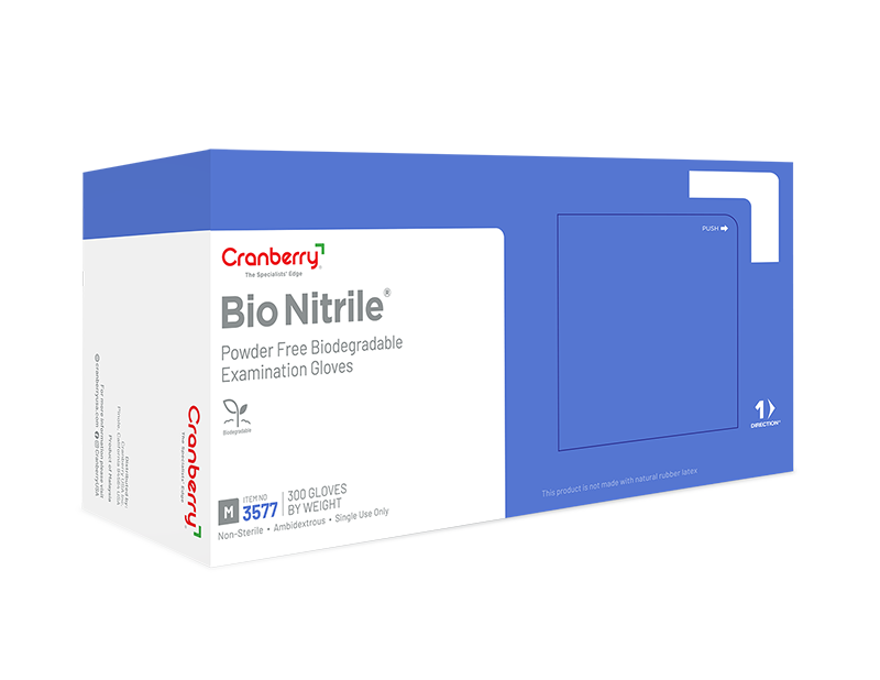 Bio Nitrile Powder Free Biodegradable Examination Gloves