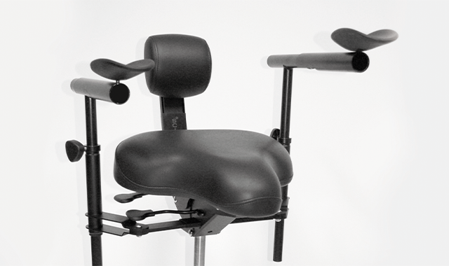 dental operator chair with armrest