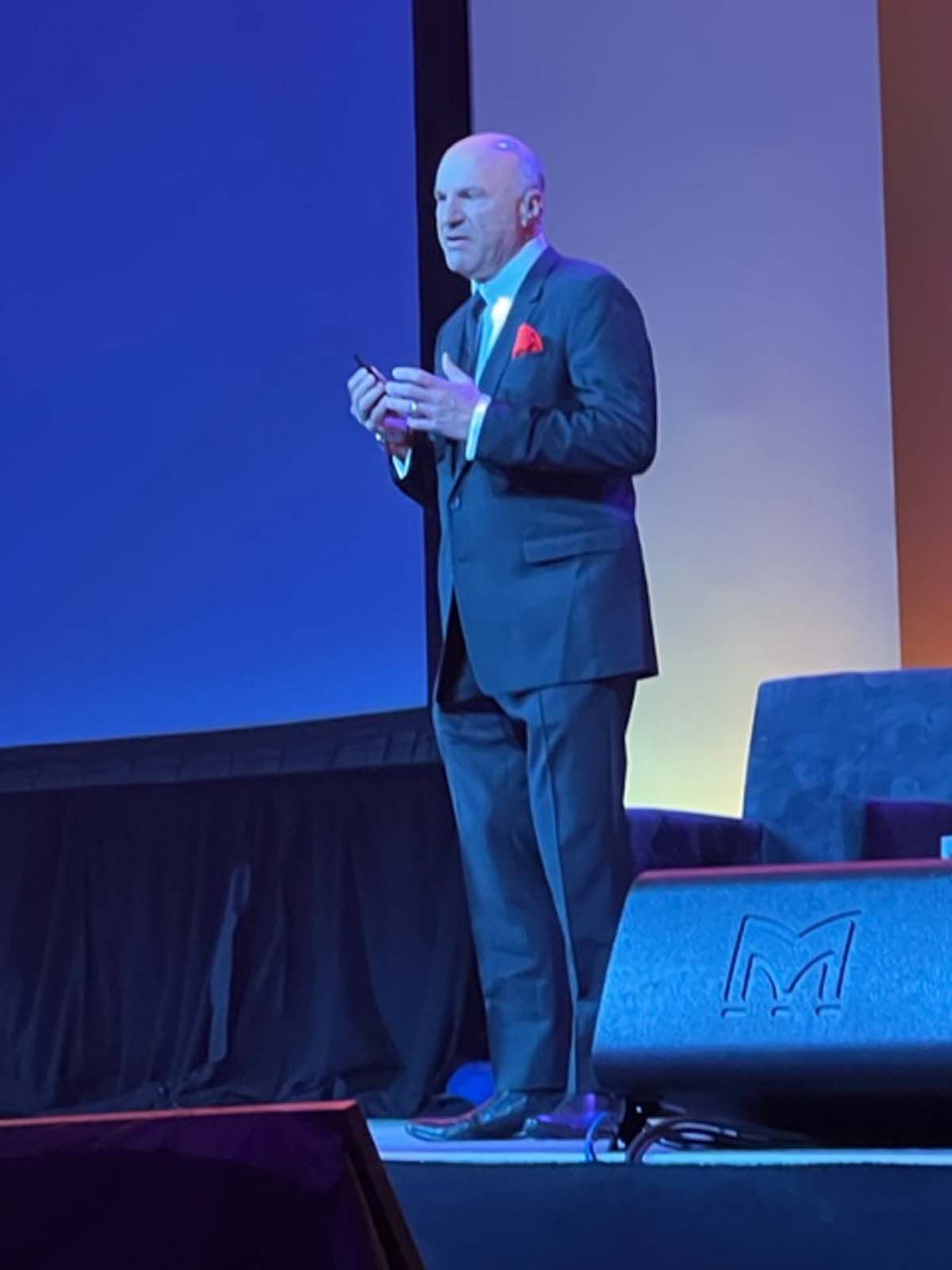 Kevin O'Leary speaks during the general session Friday morning. Image Credit: © Stan Goff 