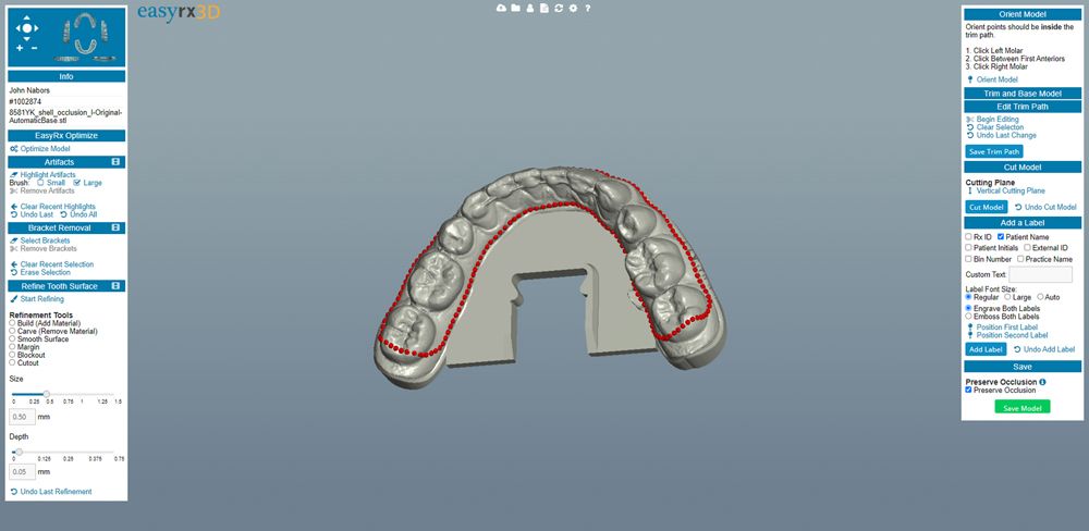 PTS Trim Line File Output