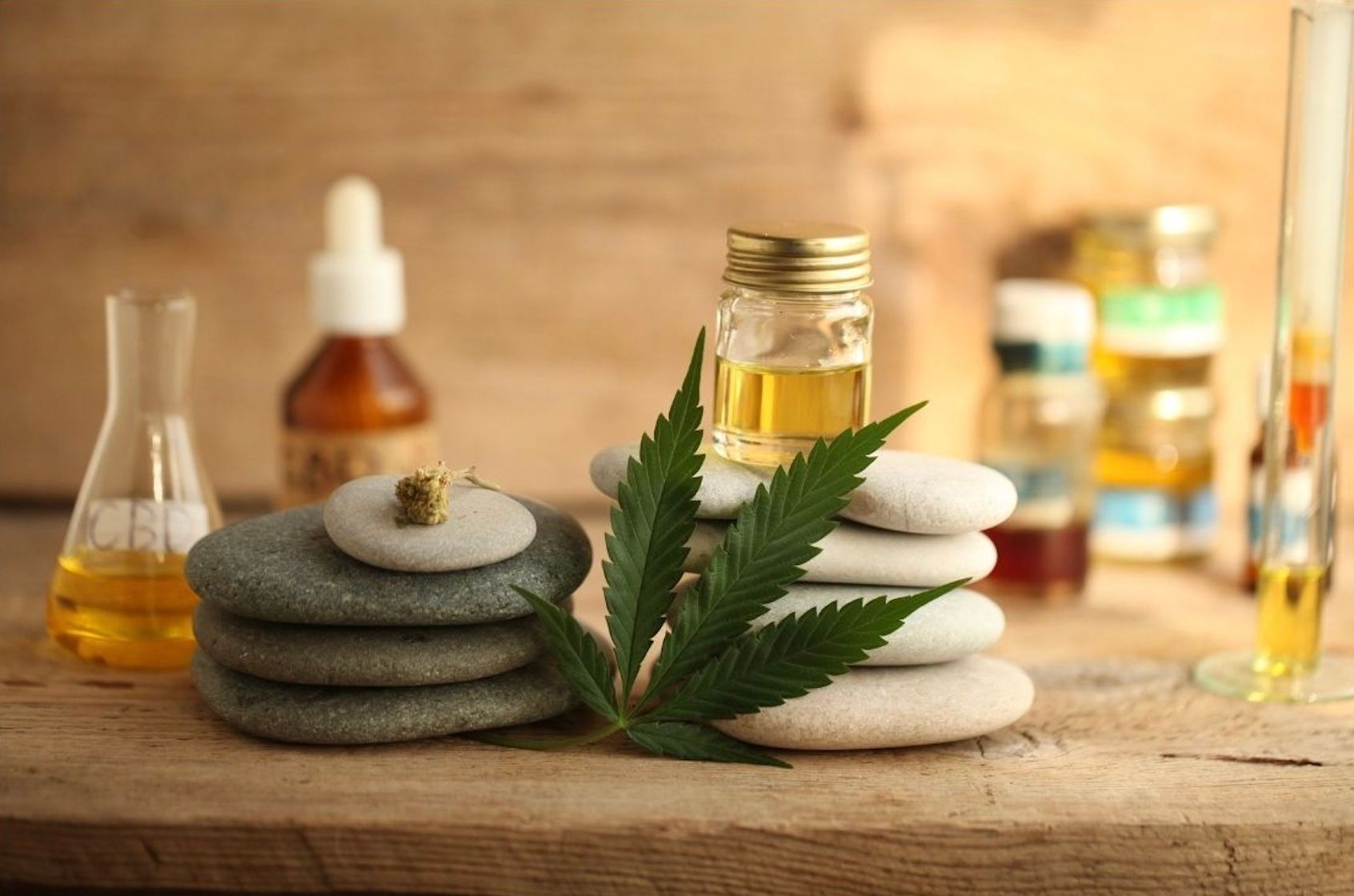 cannabis on table 