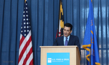 Gottlieb at FDA podium