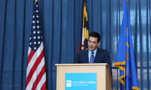 Gottlieb at FDA podium